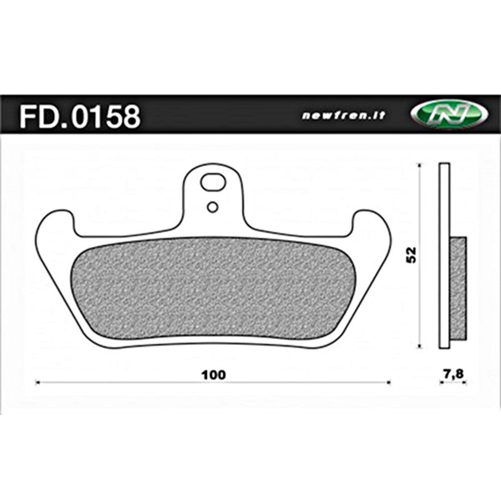 New NEWFREN Rear Brake Pad - Touring Organic For CAGIVA, MOTO GUZZI 1-FD0158-BT | Australian Moto Spares