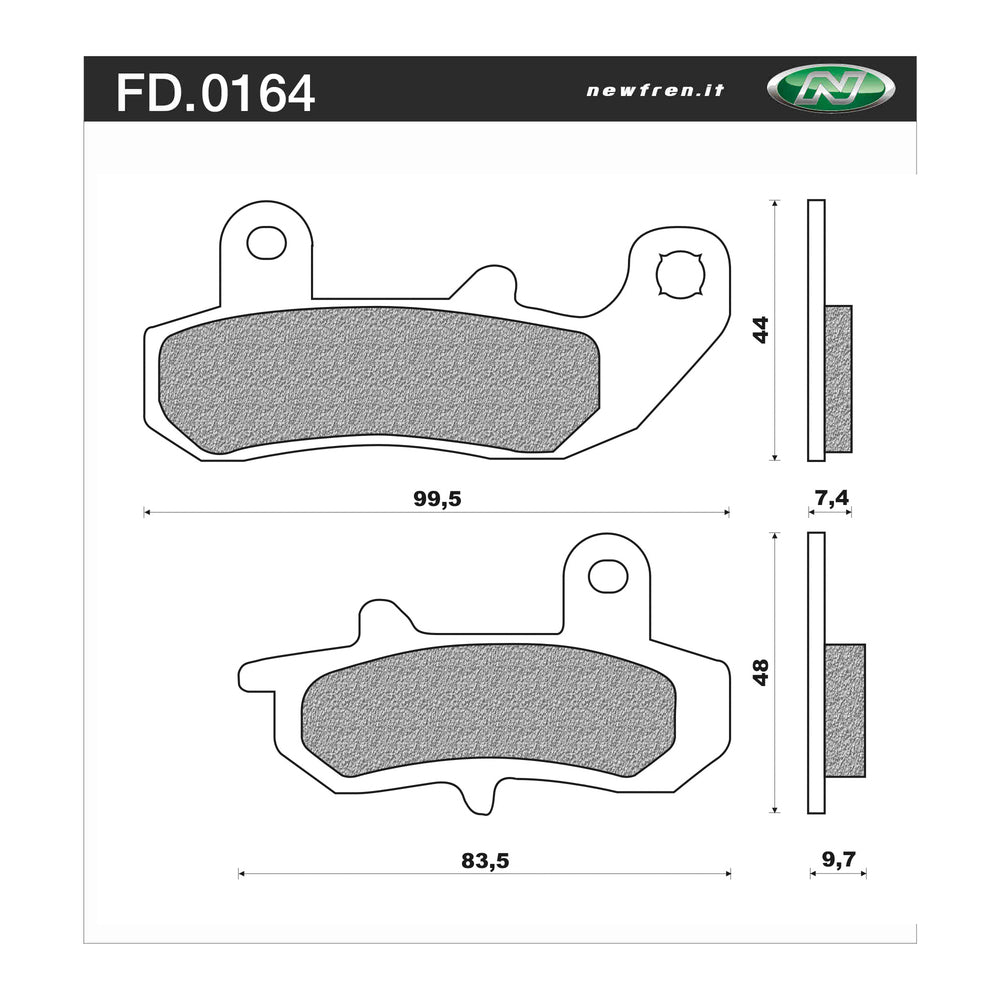 New NEWFREN Rear Brake Pad - Touring Organic For SUZUKI 1-FD0164-BT | Australian Moto Spares