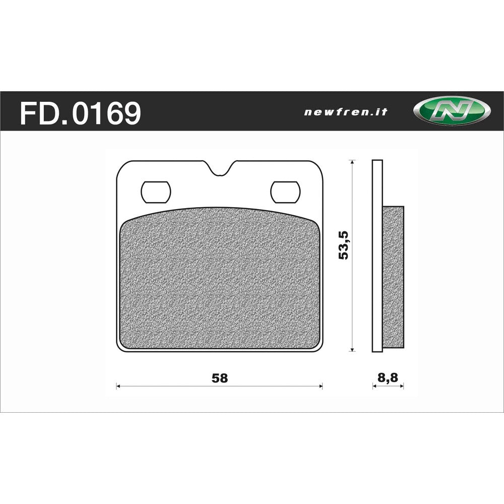 New NEWFREN Rear Brake Pad - Touring Organic For BMW 1-FD0169-BT | Australian Moto Spares
