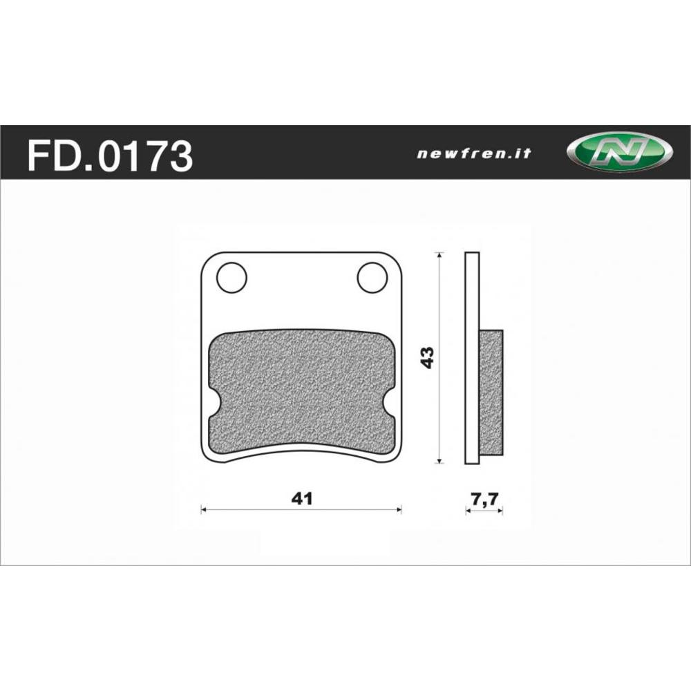 New NEWFREN Brake Pad - Front Scooter Organic For DAELIM S FIVE 50 1-FD0173-BA