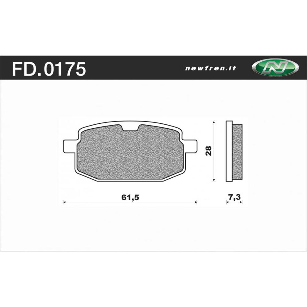 New NEWFREN Brake Pad - Front Scooter Organic 1-FD0175-BA