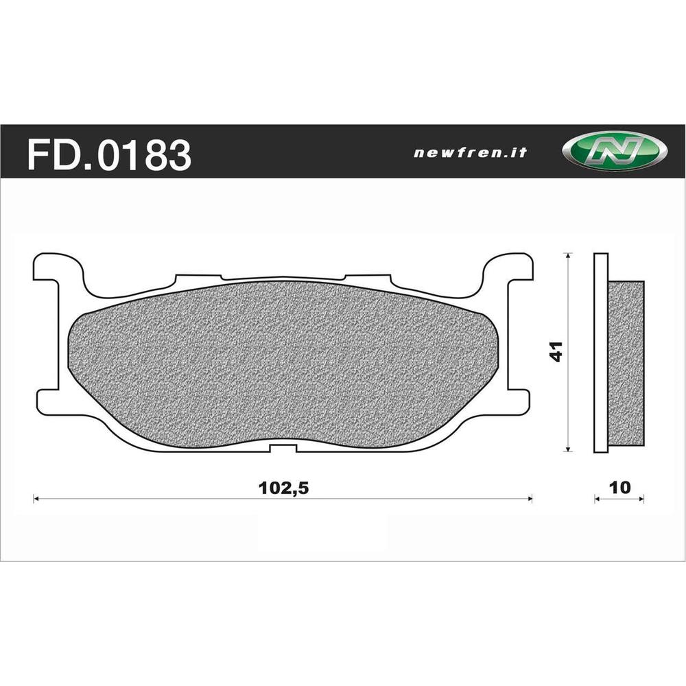 New NEWFREN Touring Organic Brake Pad - Front For YAMAHA 1-FD0183-BT