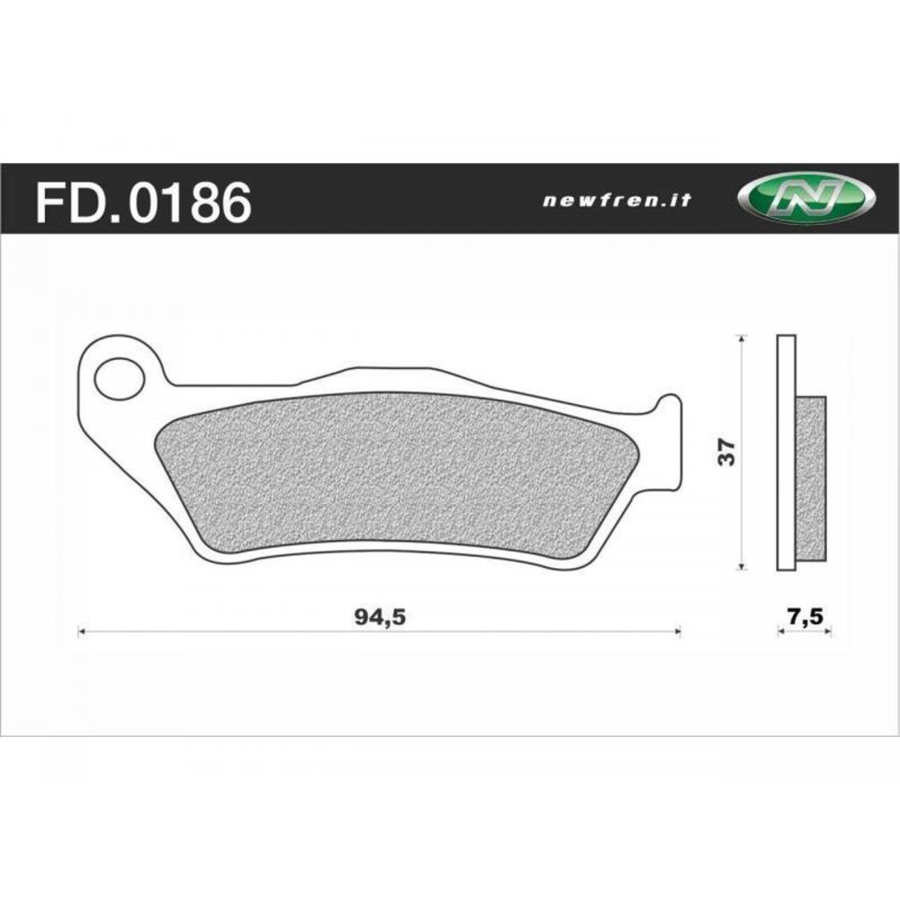 NEWFREN Dirt Organic Brake Pad - Front For APRILIA SRV850 ATC ABS 1-FD0186-BD