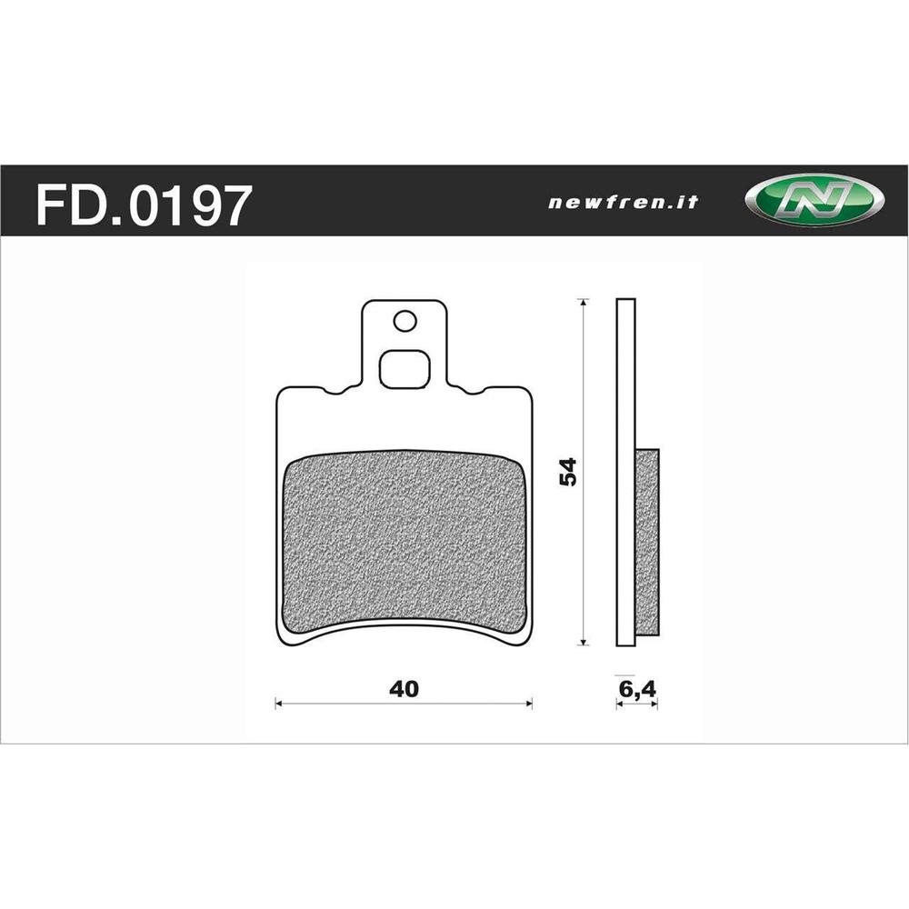 NEWFREN Brake Pad - Front Scooter Organic For BOLWELL PGO SYM 50 MIA 1-FD0197-BE