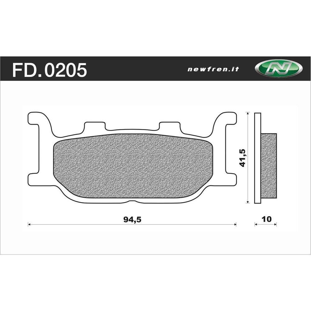 New NEWFREN Brake Pad - Front For ITALJET, YAMAHA 1-FD0205-BT