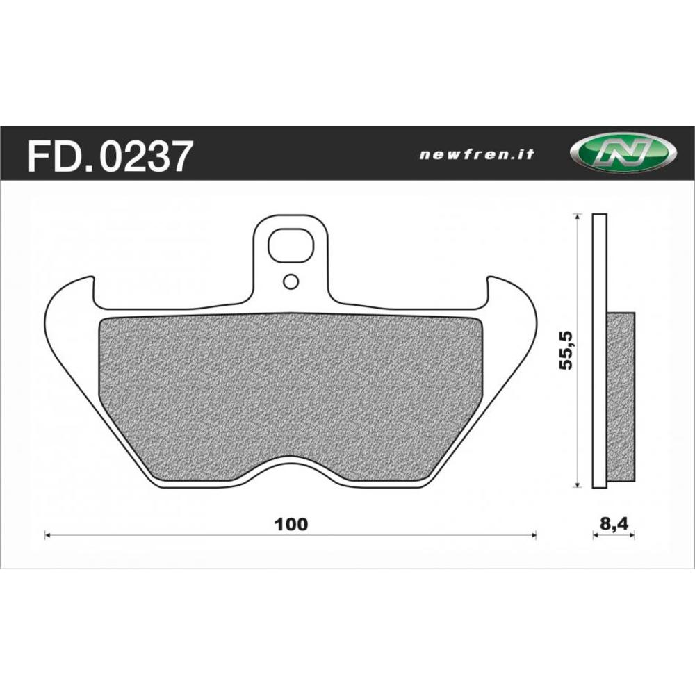 New NEWFREN Touring Organic Brake Pad - Front For BMW 1-FD0237-BT