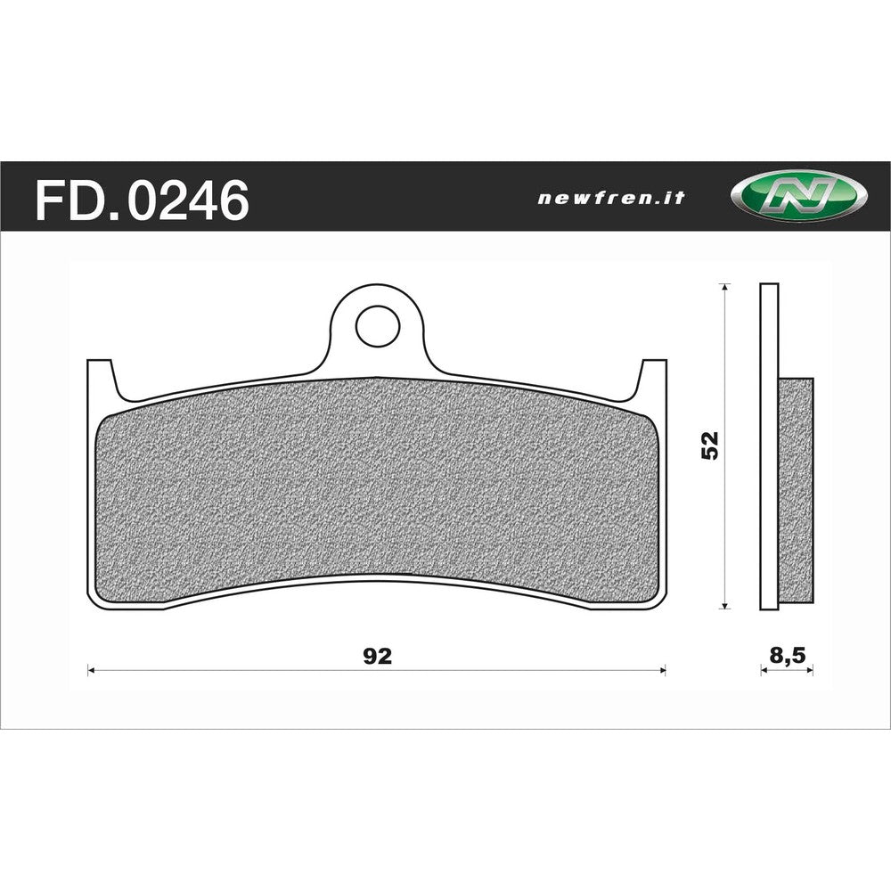 New NEWFREN Off Road Heavy Duty Organic Brake Pad - Front 1-FD0246-BH | Australian Moto Spares