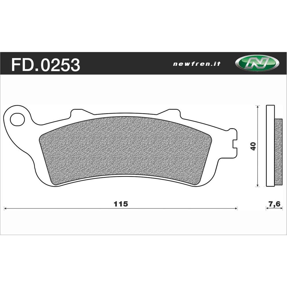 New NEWFREN Rear Brake Pad - Touring Sintered For HONDA VFR800FI 1-FD0253-TS | Australian Moto Spares