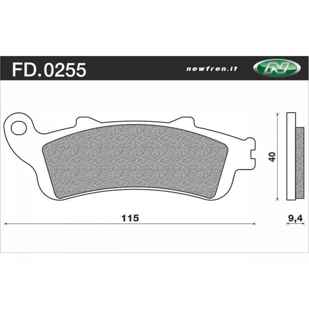 New NEWFREN Rear Brake Pad - Touring Organic For HONDA 1-FD0255-BT | Australian Moto Spares