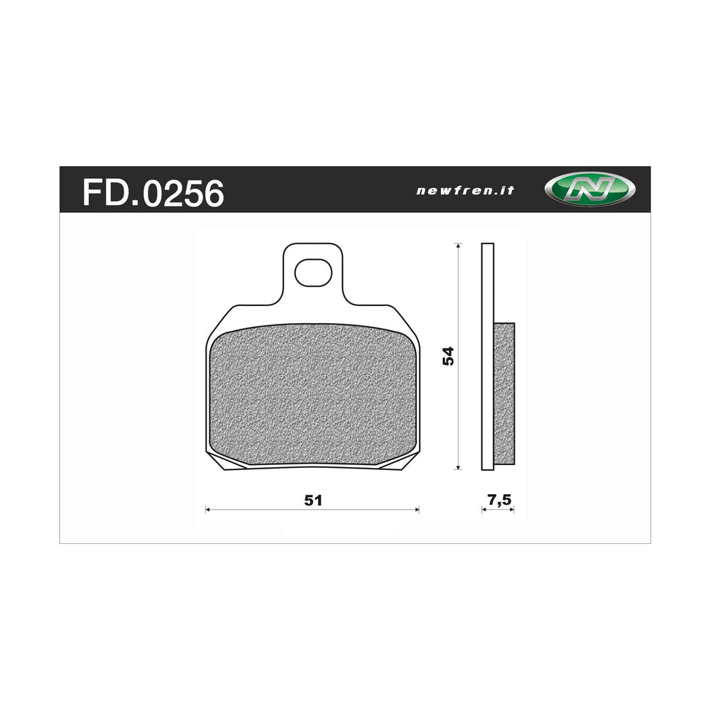 New NEWFREN Brake Pad - Front Sintered Performance For PIAGGIO/VESPA 1-FD0256-TS