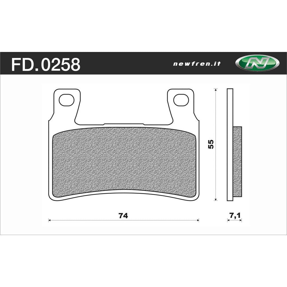 New NEWFREN Touring Organic Brake Pad - Front For HONDA, HYOSUNG 1-FD0258-BT