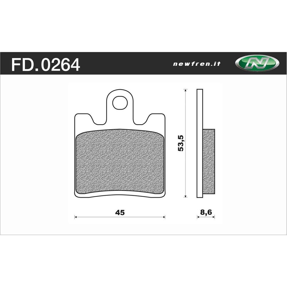 NEWFREN Touring Organic Brake Pad-Front For SUZUKI, TRIUMPH, YAMAHA 1-FD0264-BT