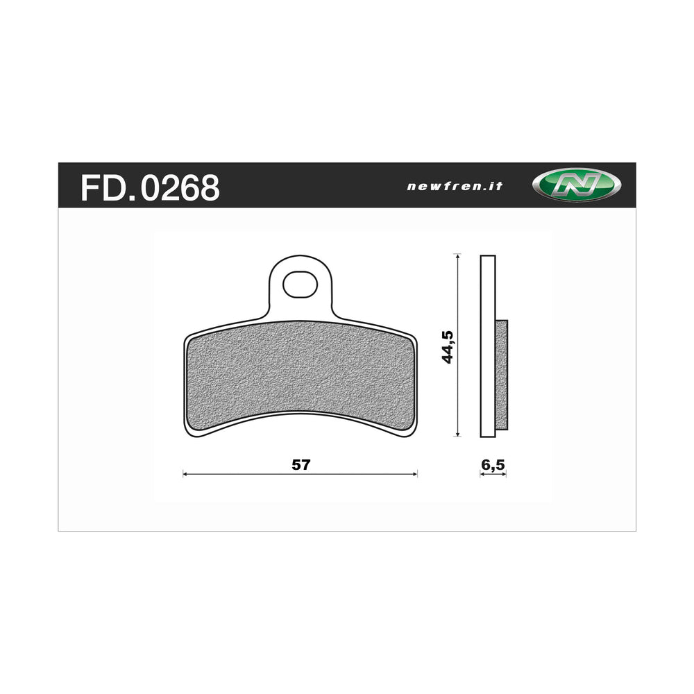 New NEWFREN Rear Brake Pad - Off Road Dirt Organic For GAS-GAS 1-FD0268-BD | Australian Moto Spares