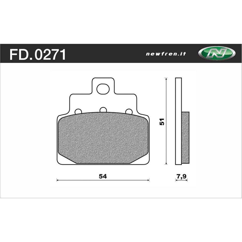 New NEWFREN Scooter Elite Organic Brake Pad - Front For APRILIA 1-FD0271-BE