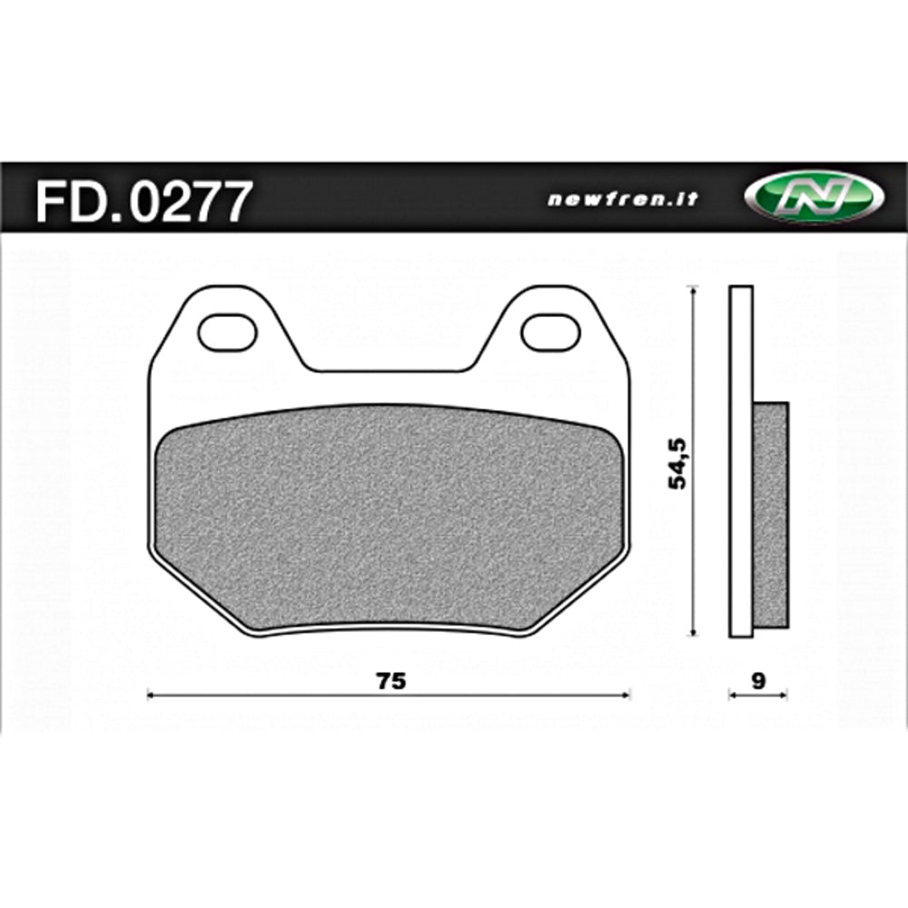 New NEWFREN Rear Brake Pad - Touring Organic For BMW 1-FD0277-BT | Australian Moto Spares