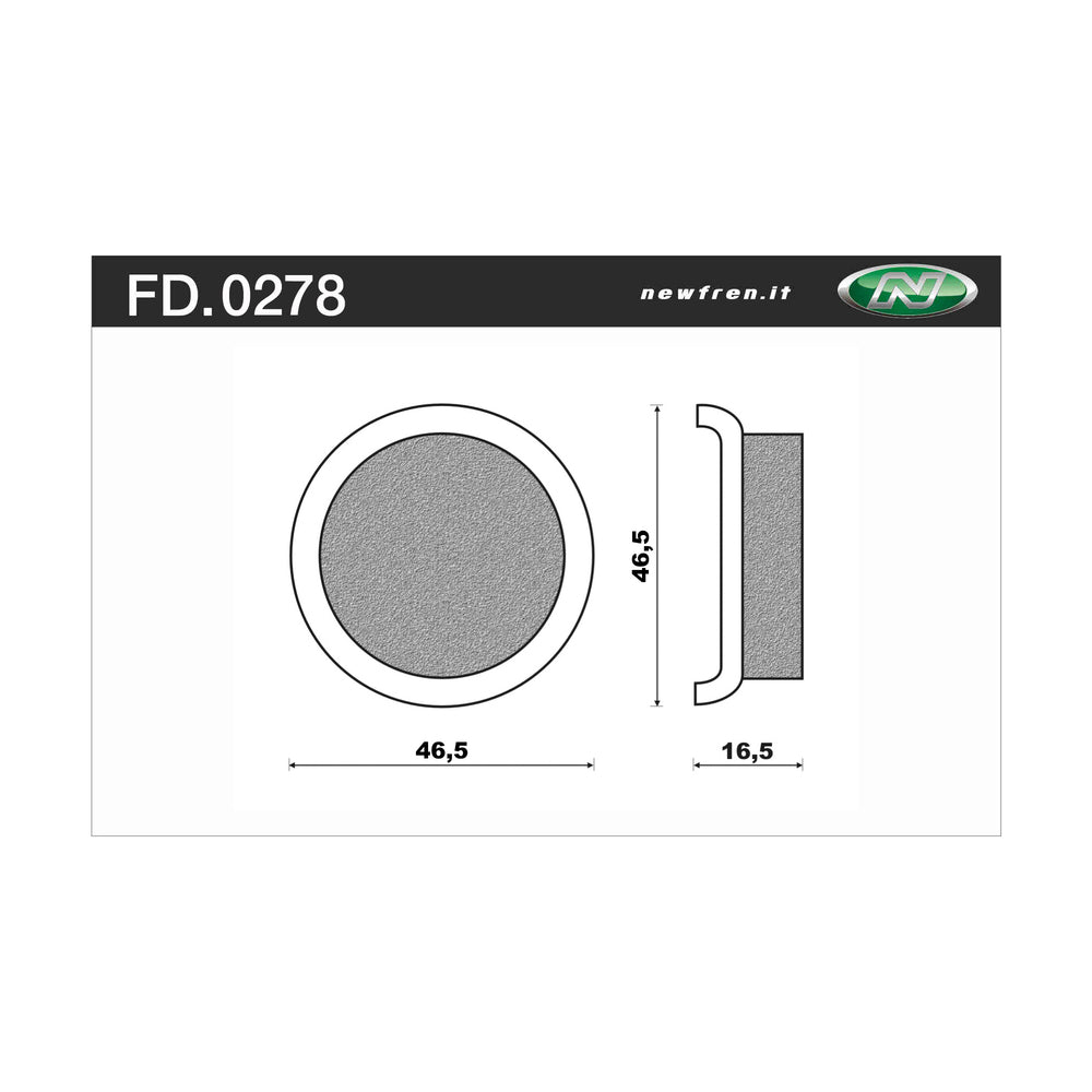New NEWFREN Rear Brake Pad - Off Road ATV Organic For YAMAHA 1-FD0278-BV | Australian Moto Spares