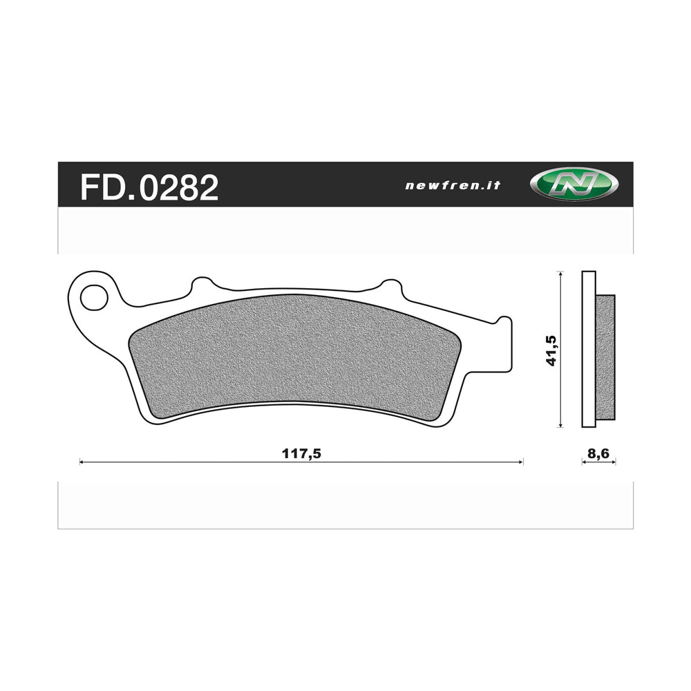 New NEWFREN Scooter Elite Organic Brake Pad - Front 1-FD0282-BE