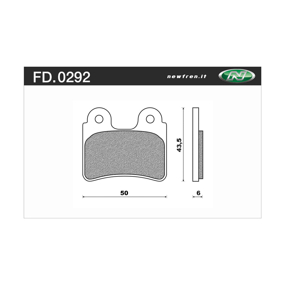 New NEWFREN Rear Brake Pad - Off Road Dirt Organic For BETA 1-FD0292-BD | Australian Moto Spares