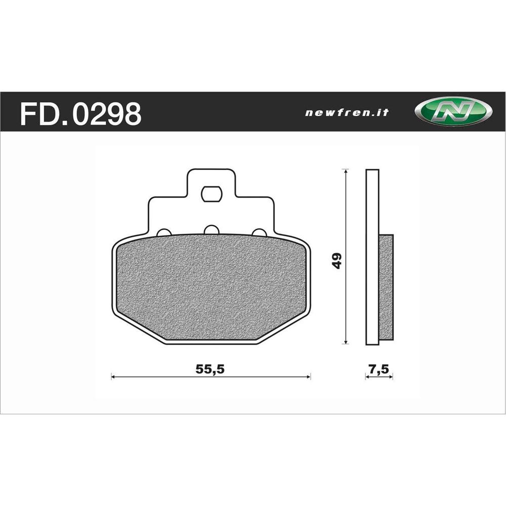 New NEWFREN Rear Brake Pad - Scooter Elite Organic 1-FD0298-BE | Australian Moto Spares