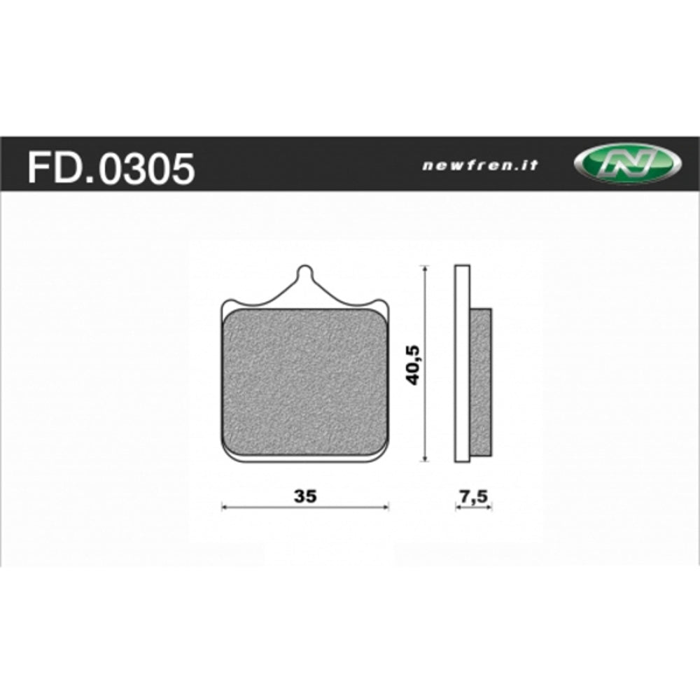 New NEWFREN Touring Sintered Brake Pad - Front For TM SMX 660 1-FD0305-TS