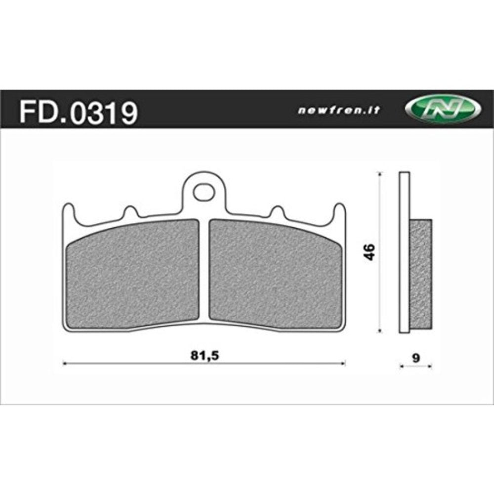 New NEWFREN Touring Organic Brake Pad - Front For BMW, YAMAHA 1-FD0319-BT