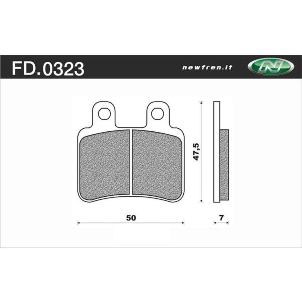 NEWFREN Scooter Elite Organic Brake Pad - Front For DERBI, ITALJET 1-FD0323-BE