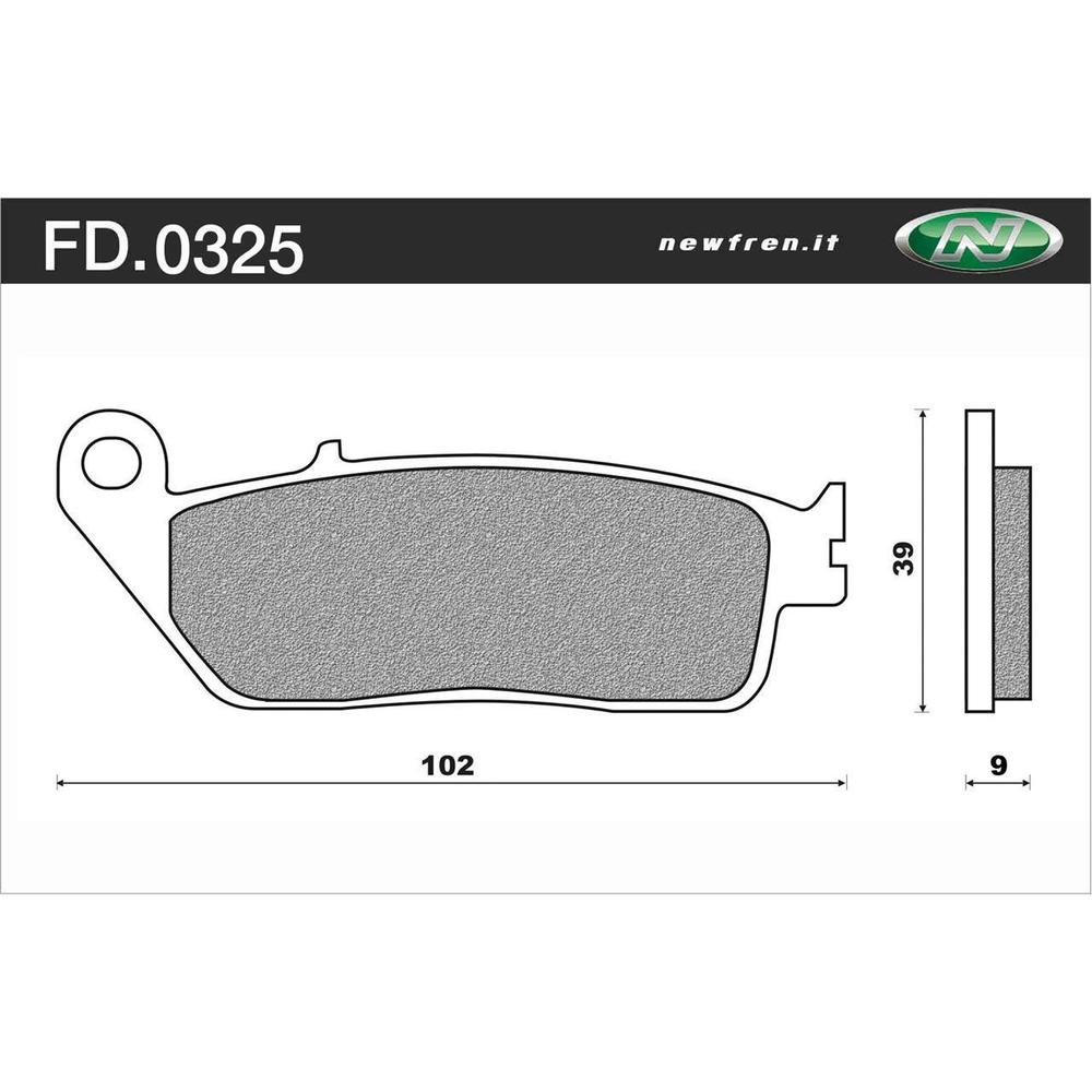 NEWFREN Rear Brake Pad - Sintered Performance For TRIUMPH, VICTORY 1-FD0325-TS