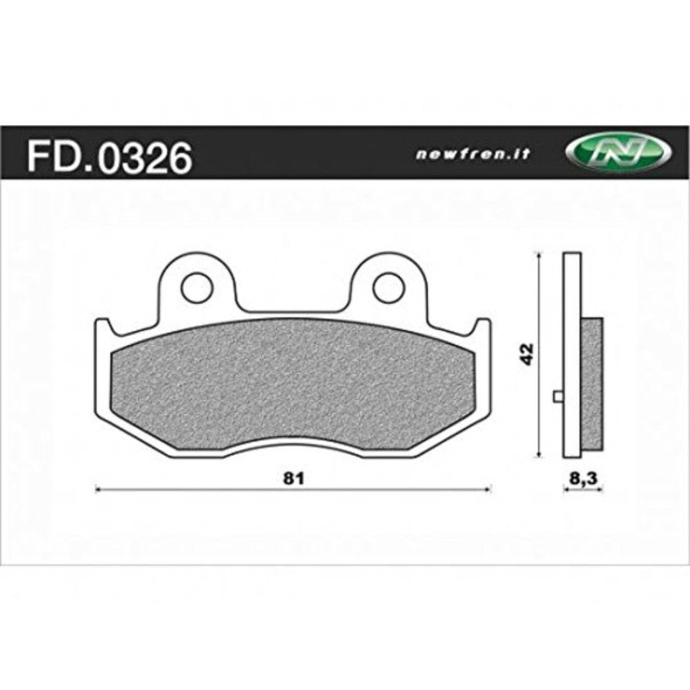 New NEWFREN Rear Brake Pad - Scooter Elite Organic For SUZUKI 1-FD0326-BE | Australian Moto Spares
