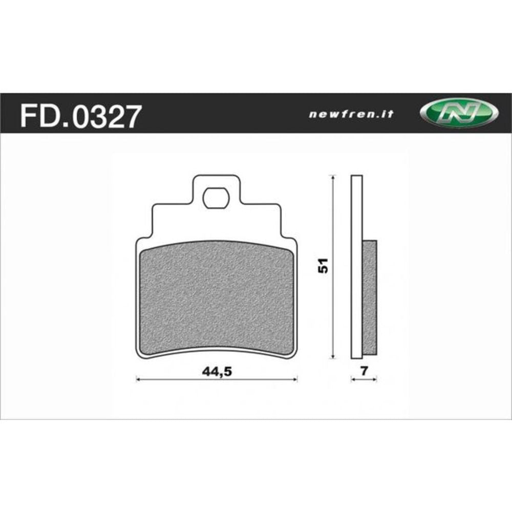 NEWFREN ATV Organic Brake Pad-Front For BOLWELL PGO SYM 250 FIRENZE 1-FD0327-BV