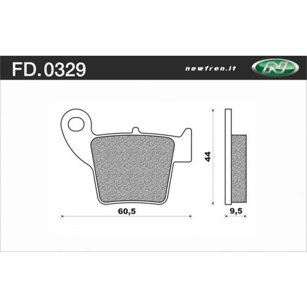 New NEWFREN Rear Brake Pad - Off Road Dirt Race Sintered 1-FD0329-X01 | Australian Moto Spares