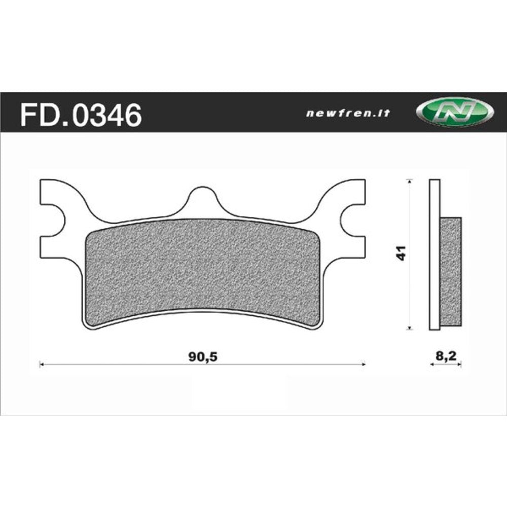 New NEWFREN Rear Brake Pad - Off Road ATV Organic For POLARIS 1-FD0346-BV | Australian Moto Spares