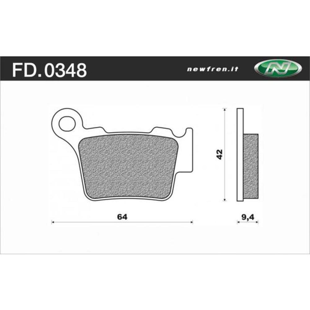 New NEWFREN Rear Brake Pad - Off Road Dirt Organic 1-FD0348-BD | Australian Moto Spares