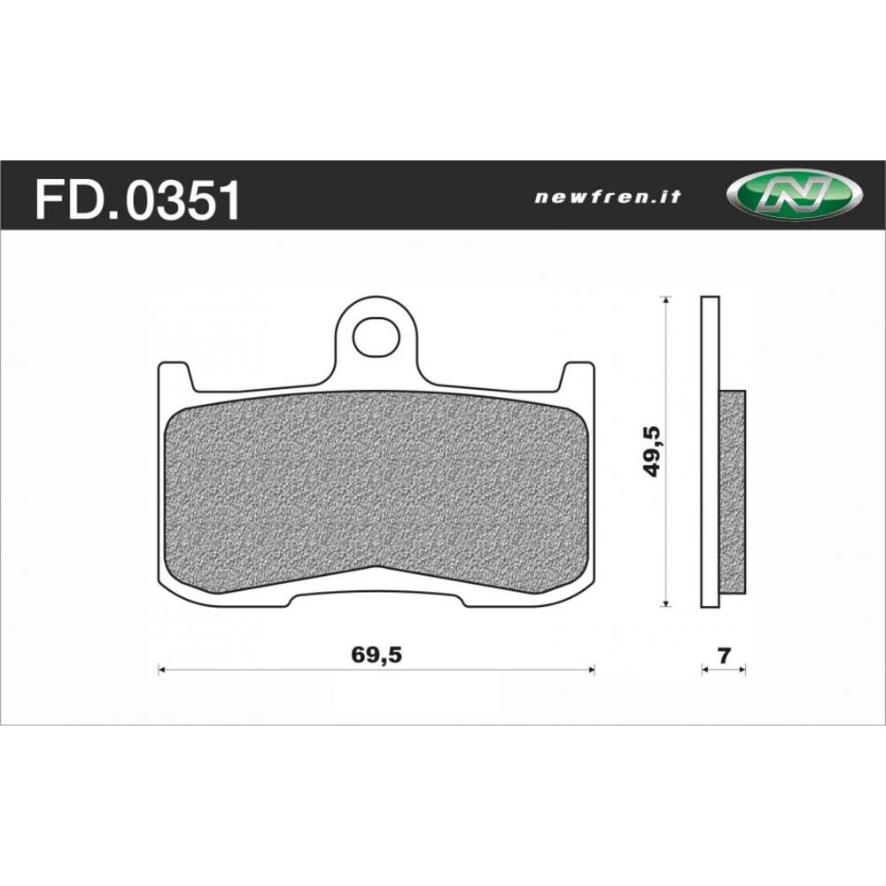 New NEWFREN Touring Sintered Brake Pad - Front 1-FD0351-TS