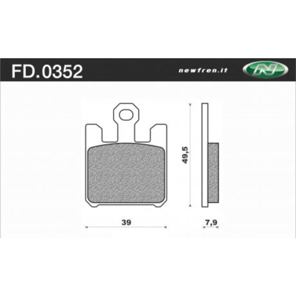 New NEWFREN Touring Sintered Brake Pad - Front For KAWASAKI, SUZUKI 1-FD0352-TS