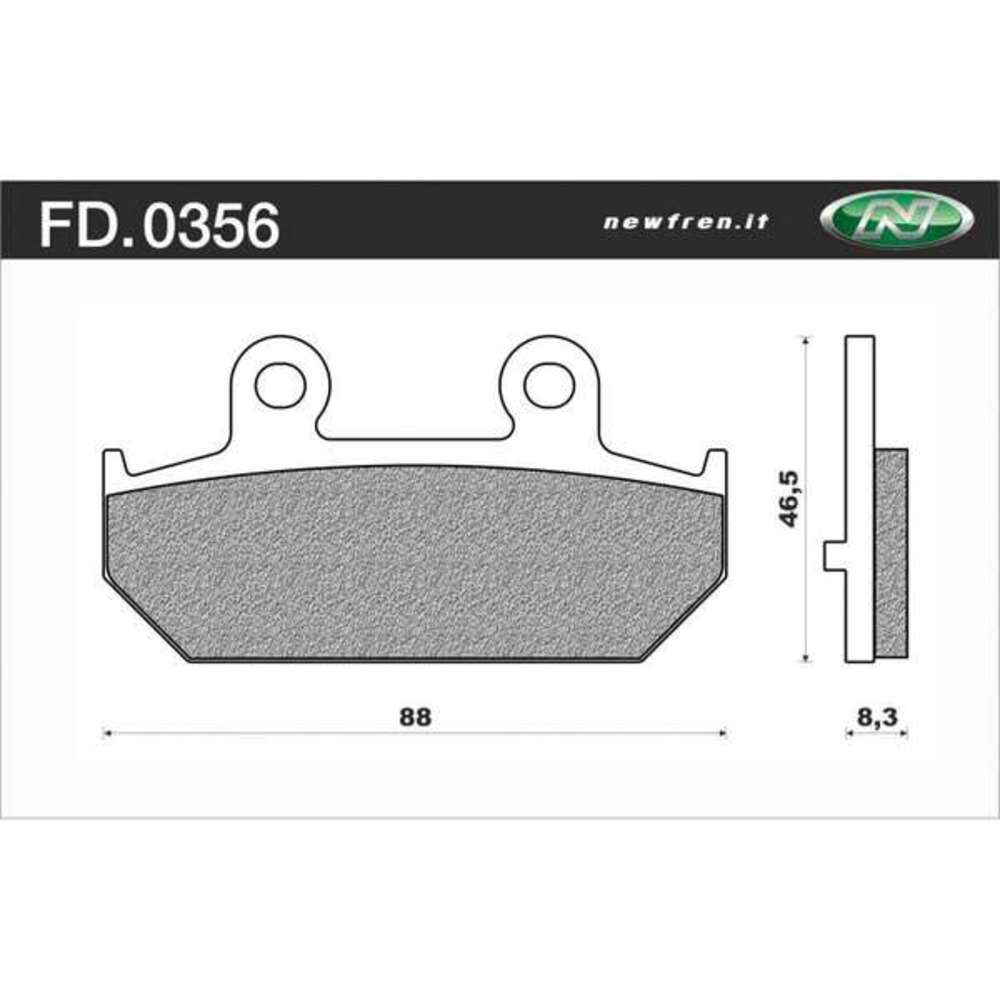 New NEWFREN Rear Brake Pad - Scooter Elite Sintered For SUZUKI 1-FD0356-SE | Australian Moto Spares