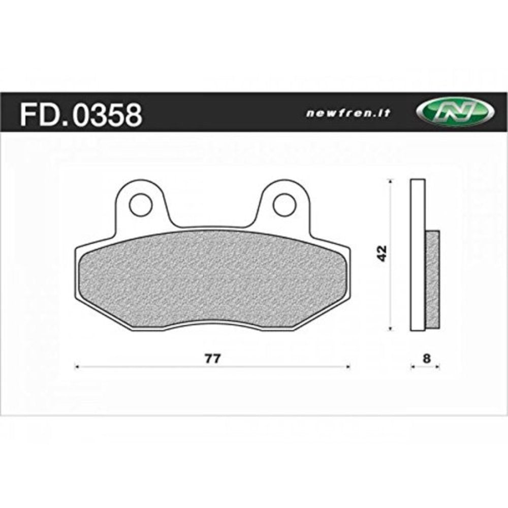 New NEWFREN Touring Organic Brake Pad - Front For HYOSUNG 1-FD0358-BT