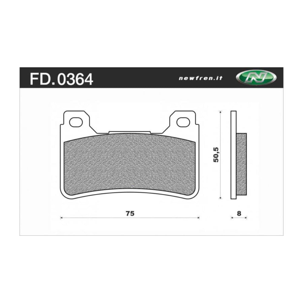 New NEWFREN Touring Sintered Brake Pad - Front For HONDA 1-FD0364-TS