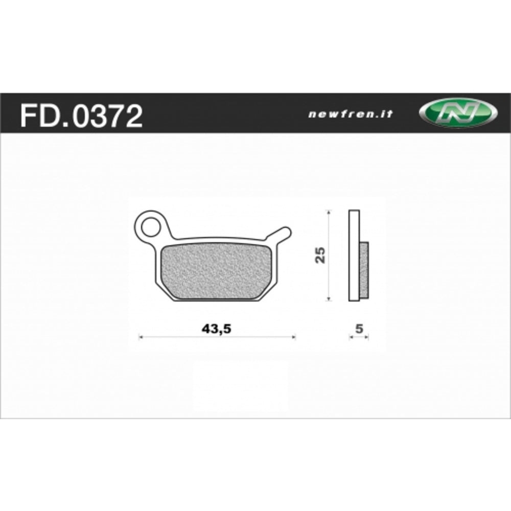 NEWFREN Rear Brake Pad-Off Road Dirt Sintered For LEM 50 CROSS, RX65 1-FD0372-SD