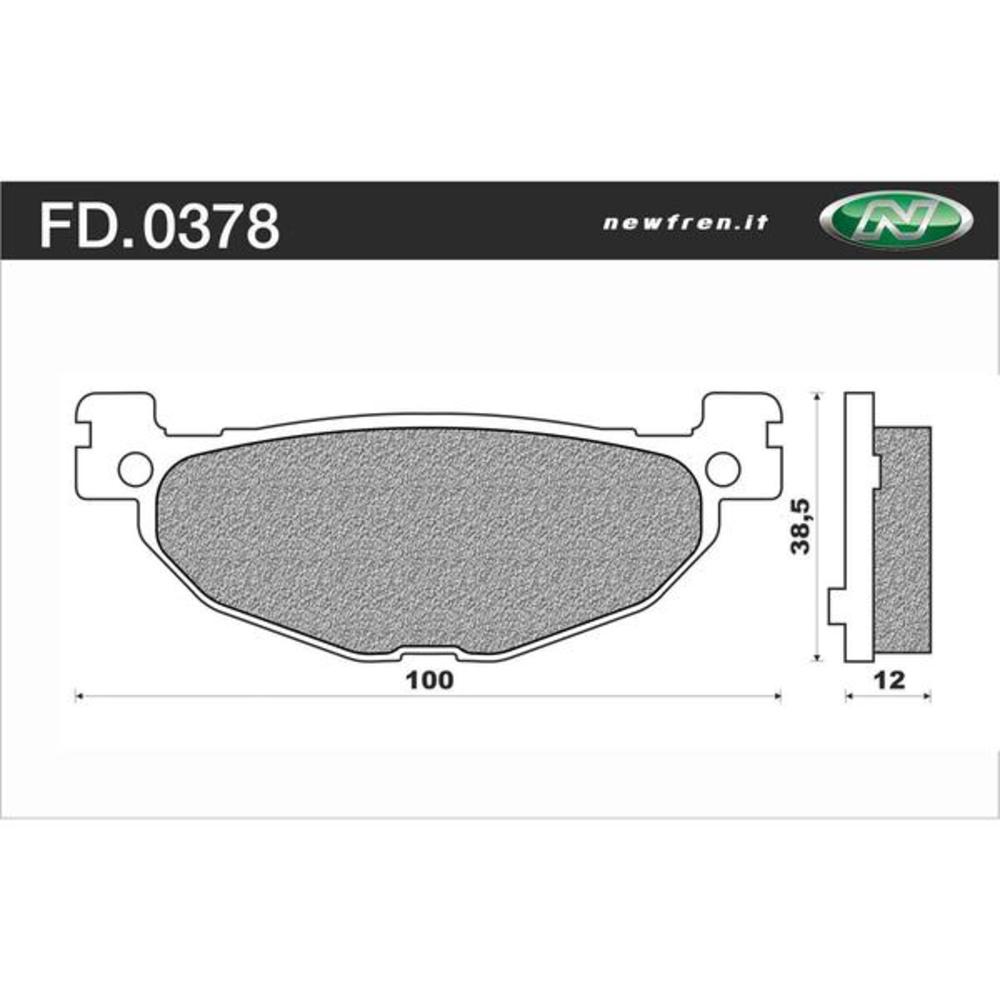 New NEWFREN Rear Brake Pad - Scooter Elite Sintered For YAMAHA 1-FD0378-SE | Australian Moto Spares