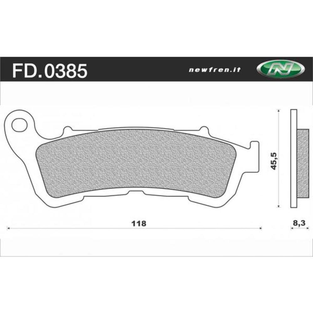 New NEWFREN Rear Brake Pad - Touring Organic For HONDA CBF1000 ABS 1-FD0385-BT | Australian Moto Spares