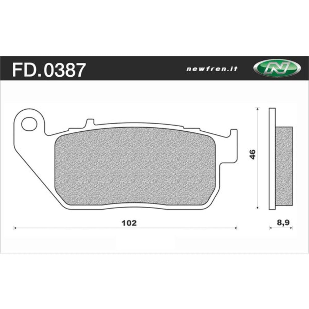 NEWFREN Heavy Duty Sintered Brake Pad - Front For HARLEY DAVIDSON 1-FD0387-SH