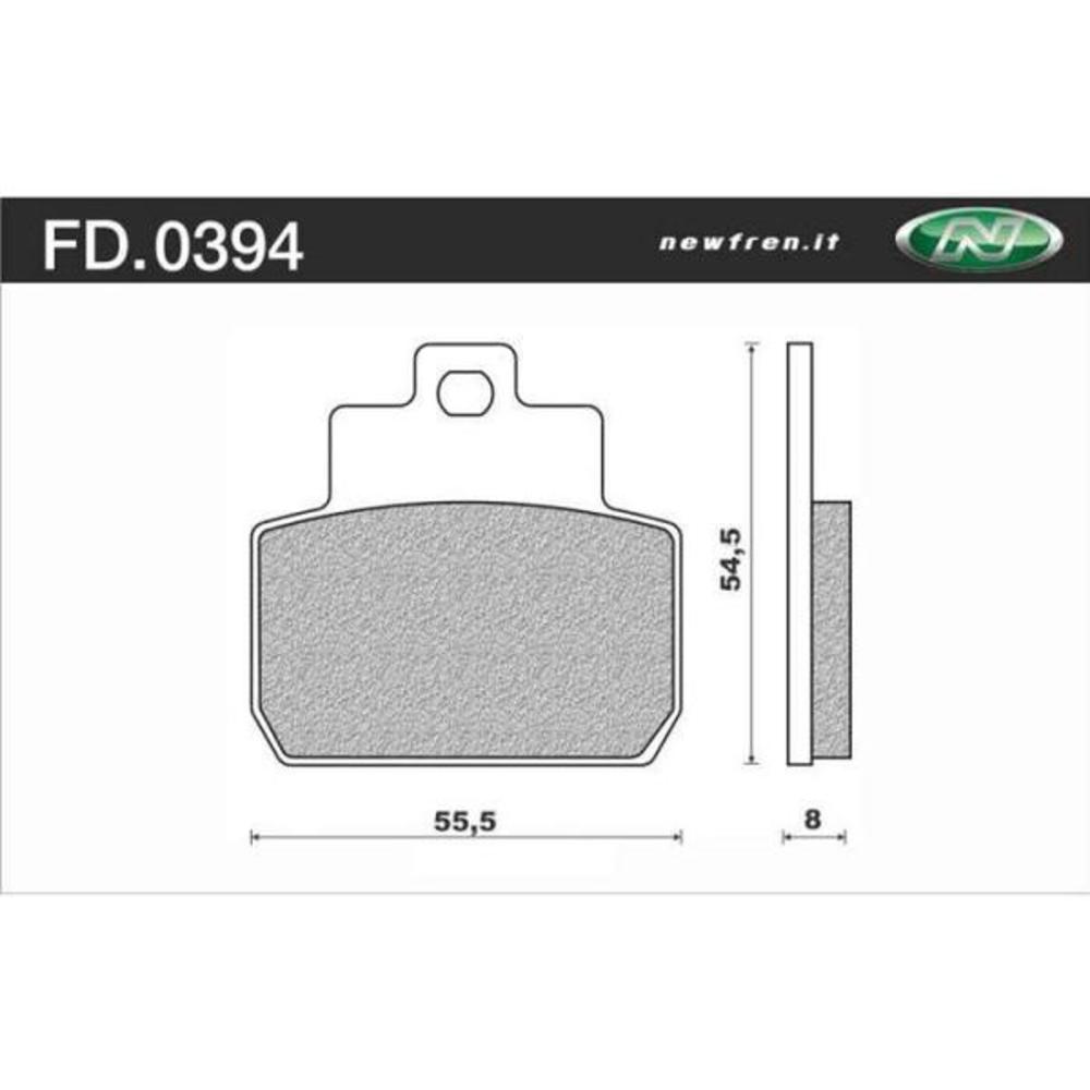 New NEWFREN Rear Brake Pad - Scooter Elite Organic For PIAGGIO/VESPA 1-FD0394-BE | Australian Moto Spares