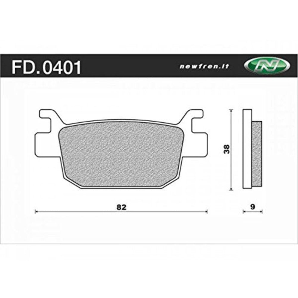 New NEWFREN Rear Brake Pad - Scooter Elite Organic For HONDA 1-FD0401-BE | Australian Moto Spares