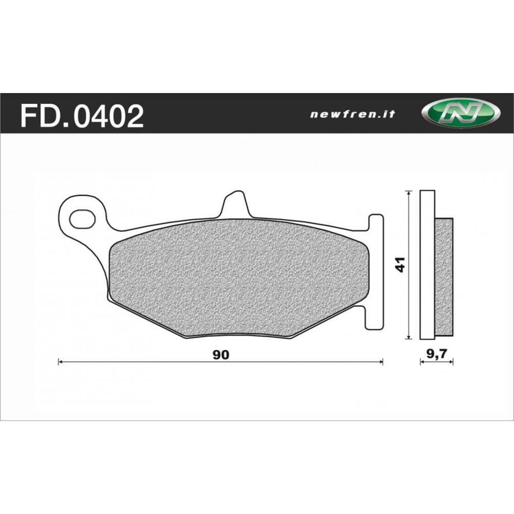 New NEWFREN Rear Brake Pad - Organic Touring For SUZUKI 1-FD0402-BT | Australian Moto Spares