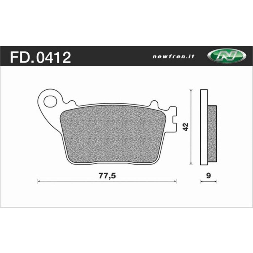 New NEWFREN Rear Brake Pad - Touring Sintered 1-FD0412-TS | Australian Moto Spares