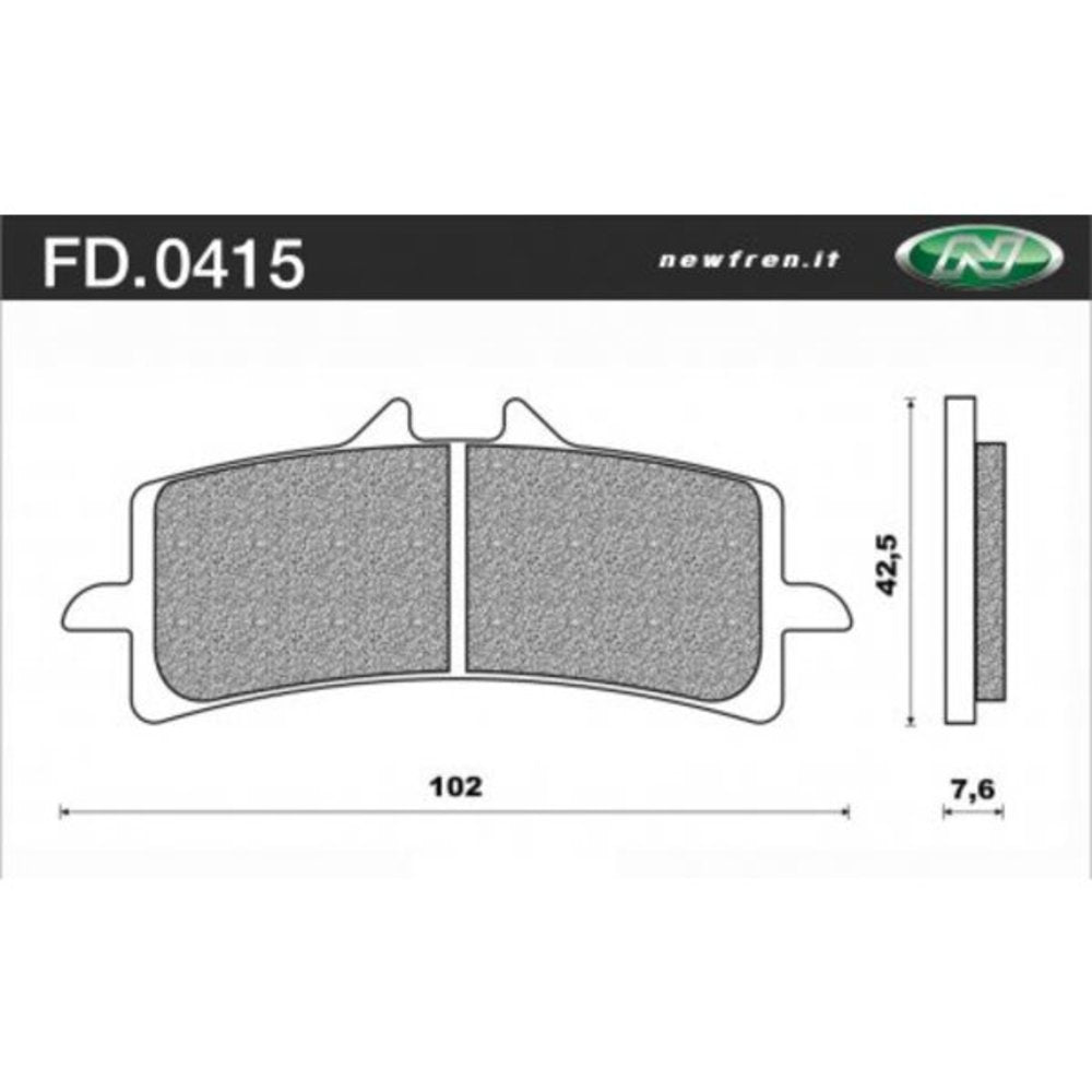 NEWFREN Touring Sintered Brake Pad - Front For HUSQVARNA NUDA 900R 1-FD0415-TS