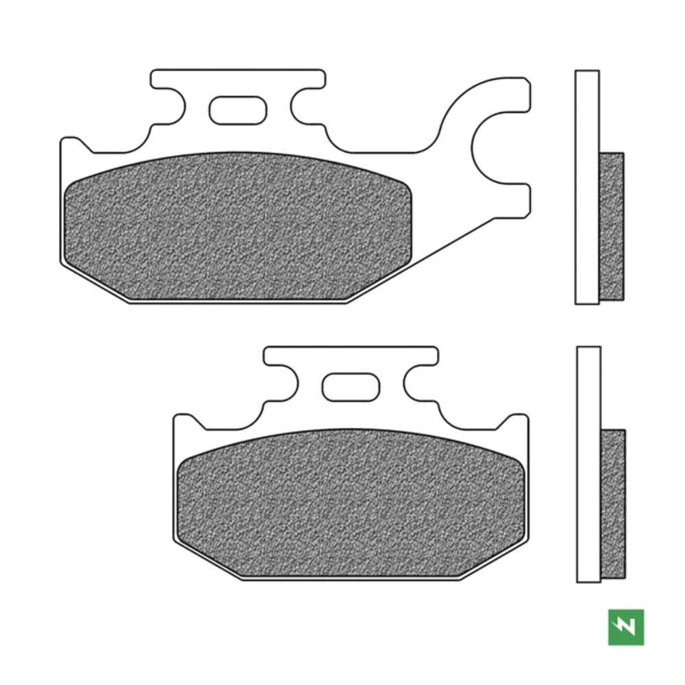 New NEWFREN ATV Organic Brake Pad - Front For SUZUKI 1-FD0424-BV