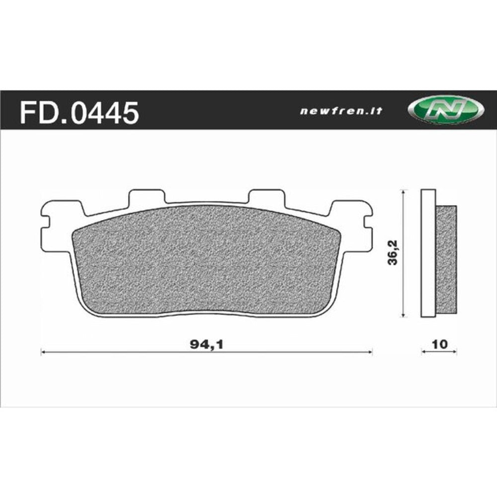 New NEWFREN Rear Brake Pad - Scooter Elite Organic For KYMCO 1-FD0445-BE | Australian Moto Spares