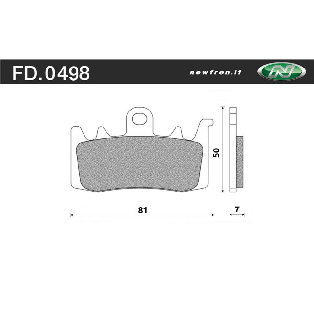 New NEWFREN Touring Sintered Brake Pad - Front For KYMCO AK 550 1-FD0498-TS