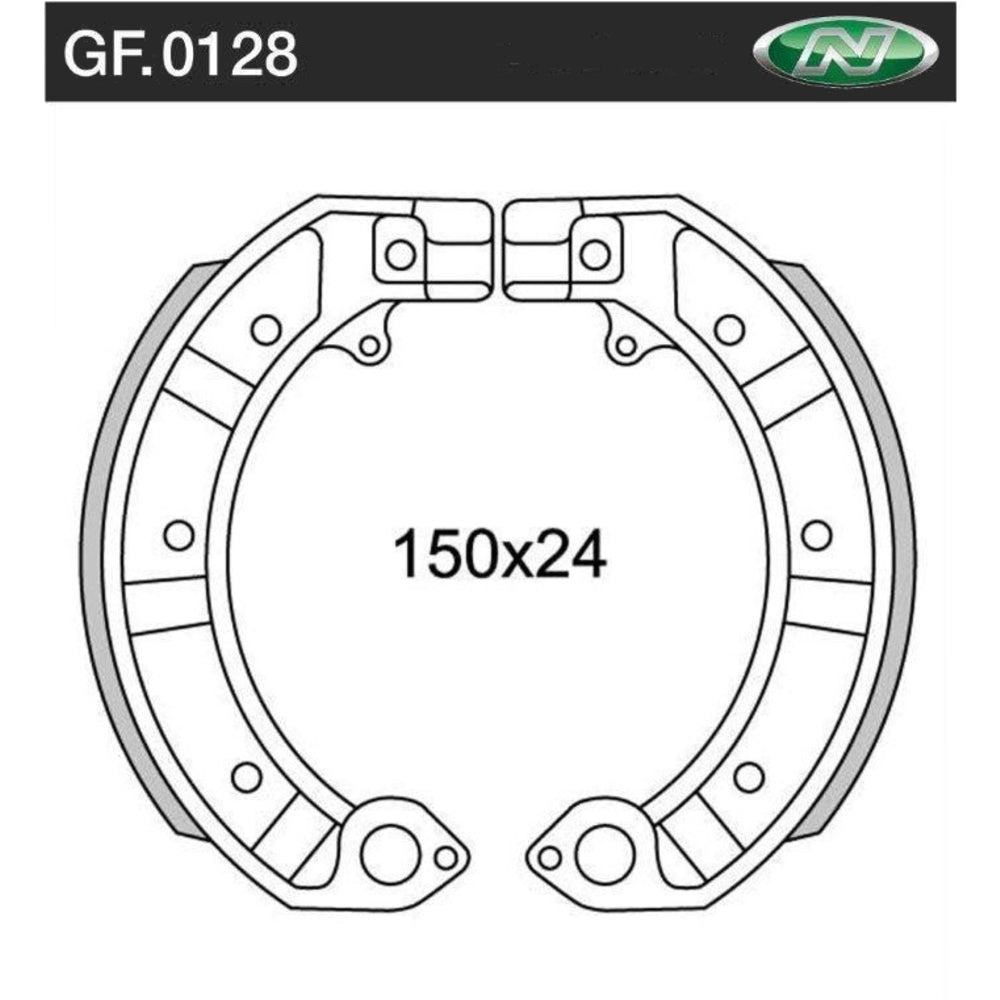 New NEWFREN Brake Shoe For PIAGGIO/VESPA PX 150, PX 125, PX 200 1-GF0128 | Australian Moto Spares